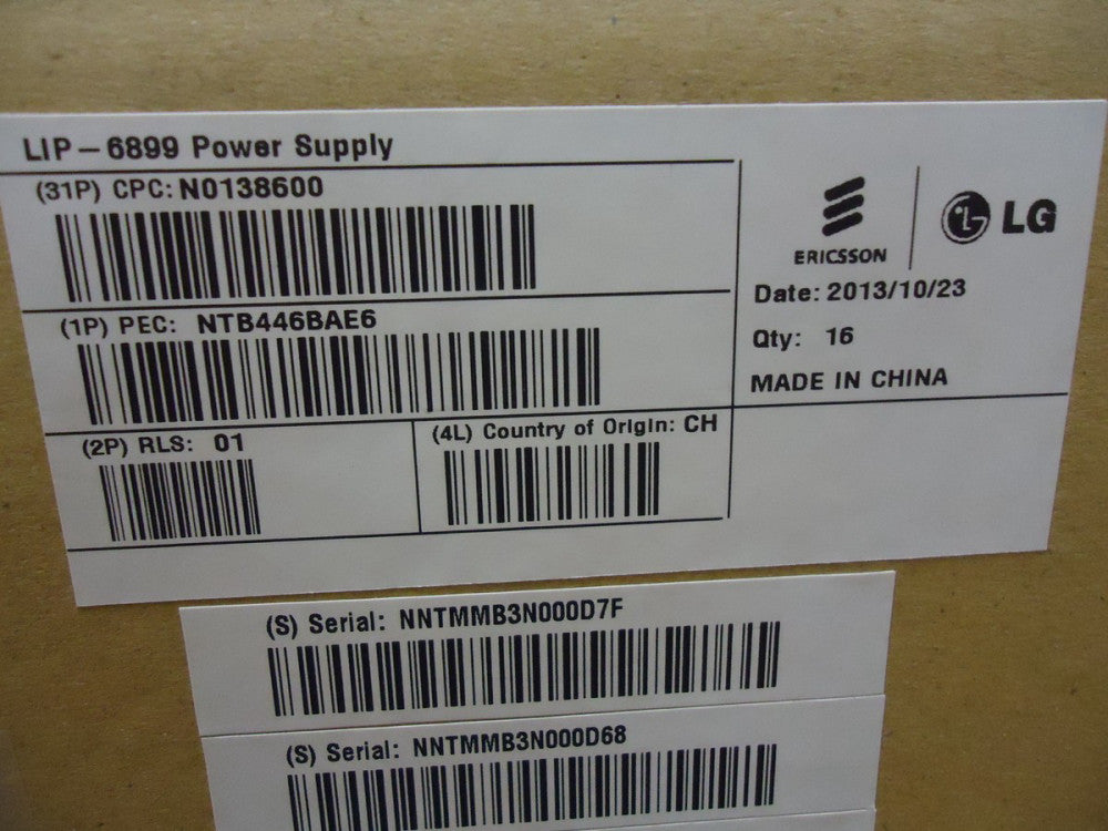 NTB446BAE6 LG ERICSSON POWER SUPPLY 6899 - POWER ADAPTER SERIES BRAND NEW!