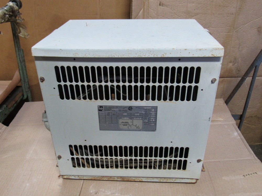 HAMMOND TRANSFORMER 138688 15 KVA 3PH 480V PRI 240V SEC - USED