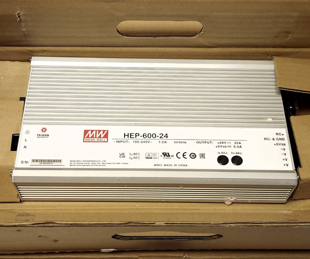 MW MEAN WELL HEP 600 24 POWER SUPPLY BTC Power 170 0311 01 600WATT Input 100-240