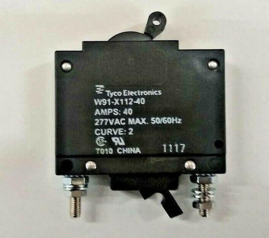 New, Amp/Tyco, W91-X112-40, CIR BRKR MAG-HYDR 40A 277VAC