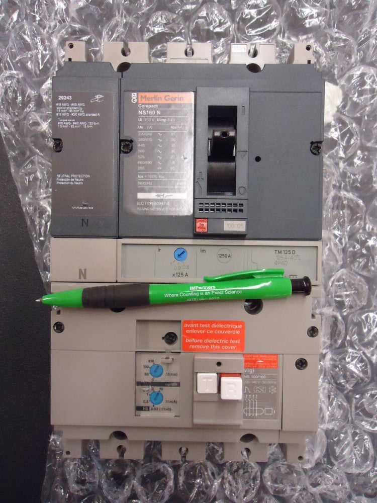 New, Merlin Gerin, LMLK1-1RLS4-35638-2-V, NFNFE46125N12VB MOLDED C. CIRCUIT BRE