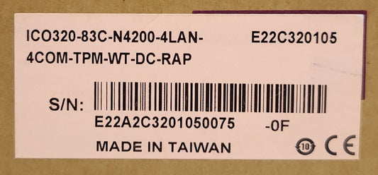 AXIOMTEK ICO320 83C N4200 4LAN 4 COM TPM WT DC RAP 12-24 VDC Processor Module