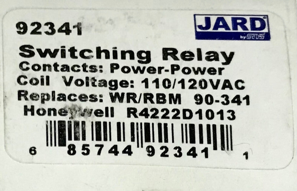 JARD MARS 92341 Switching Relay 120 VAC HONEYWELL R422D1013 WR RBM 90-341 42X13 