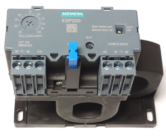 SIEMENS 3UB8533 5GW2 ESP200 Electronic Overload Relay 25-100 AMP 958GB3SA