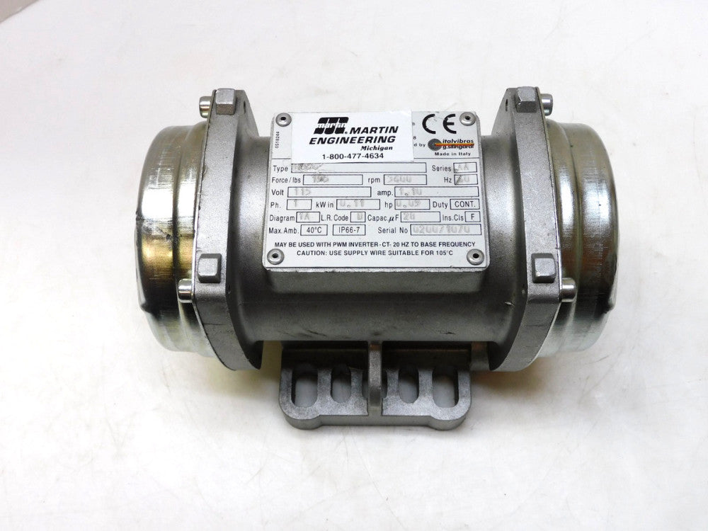 MARTIN ENGINEERING M65 VIBRATOR MOTOR SER AA 195 FORCE/LBS 3600RPM 60Hz 115V 1PH