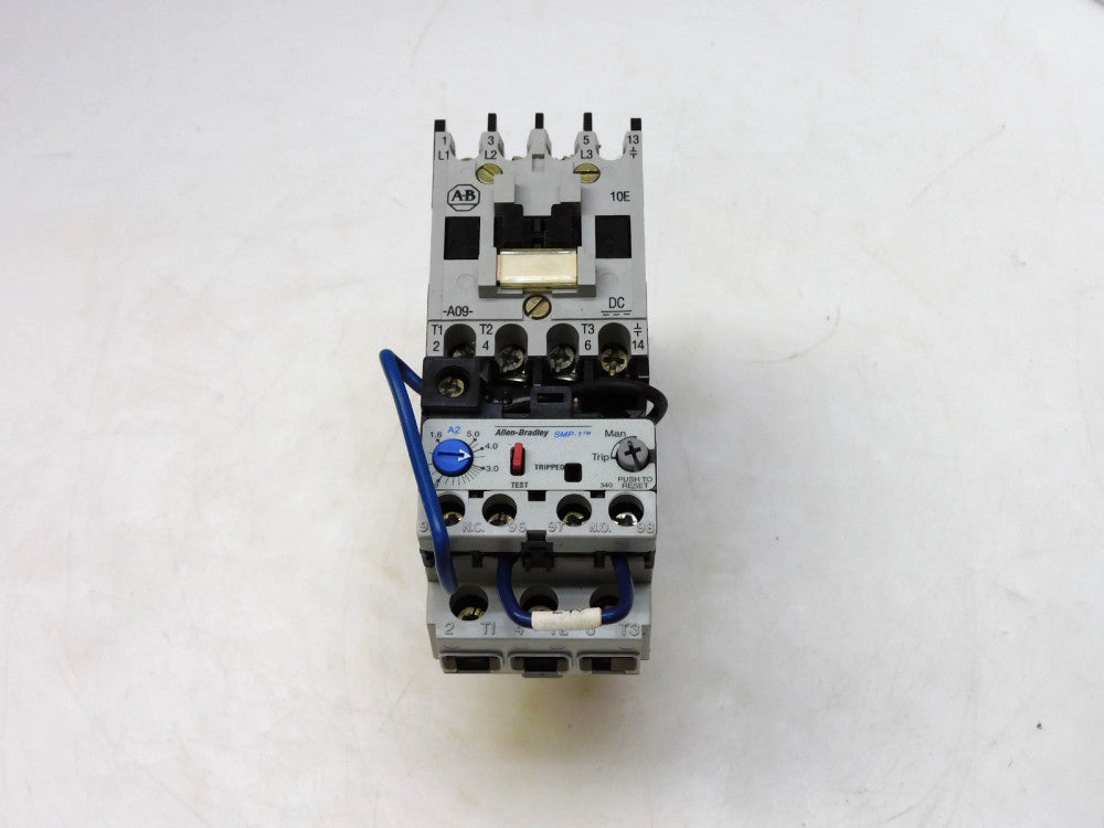 ALLEN BRADLEY STARTER 100-A09NZ*3 SER B 24V COIL w/ 193-A1E1 A 1.6-5.0A