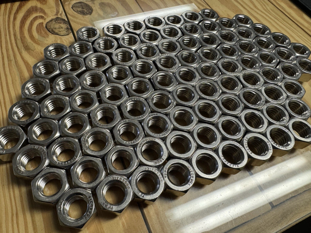(Lot of 96) 5/8” -11 Hex Head Nut 316 SS (Fits 15/16" Socket)