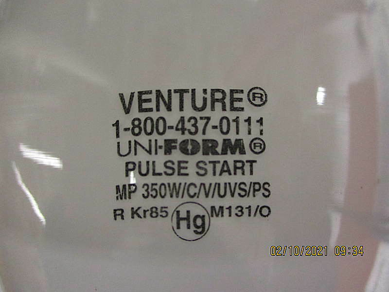 Open Box, VENTURE, 44097, MP 350W/C/V/UVS/PS 350W  Metal Halide E037, Bulb