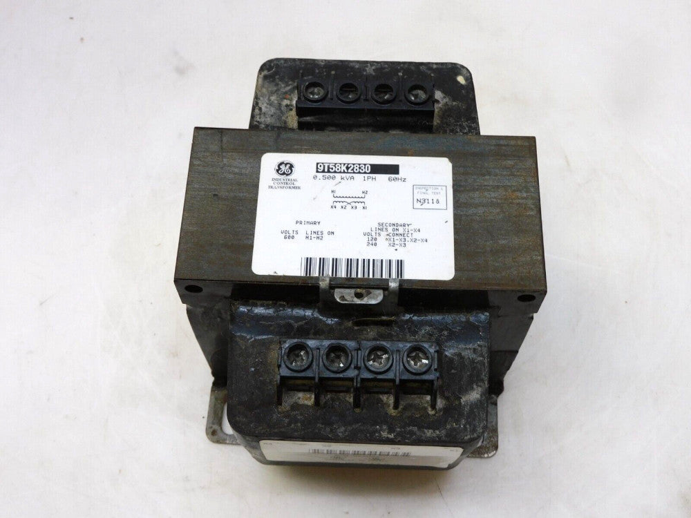 GE 9T58K2830 TRANSFORMER 0.500KVA 1PH 60Hz 600V PRI 120/240V SEC