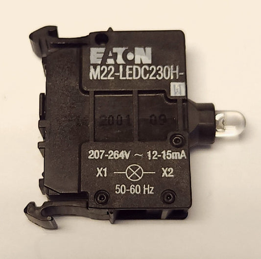 EATON M22 LEDC230H W 207-264 Volt WHITE LED Pilot Light Lamp Control Module