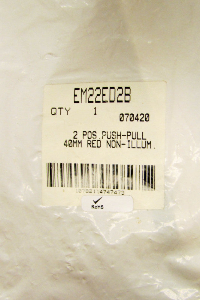 EATON EM22 ED2B 2 Position Red Push Pull 40MM EM22ED2B