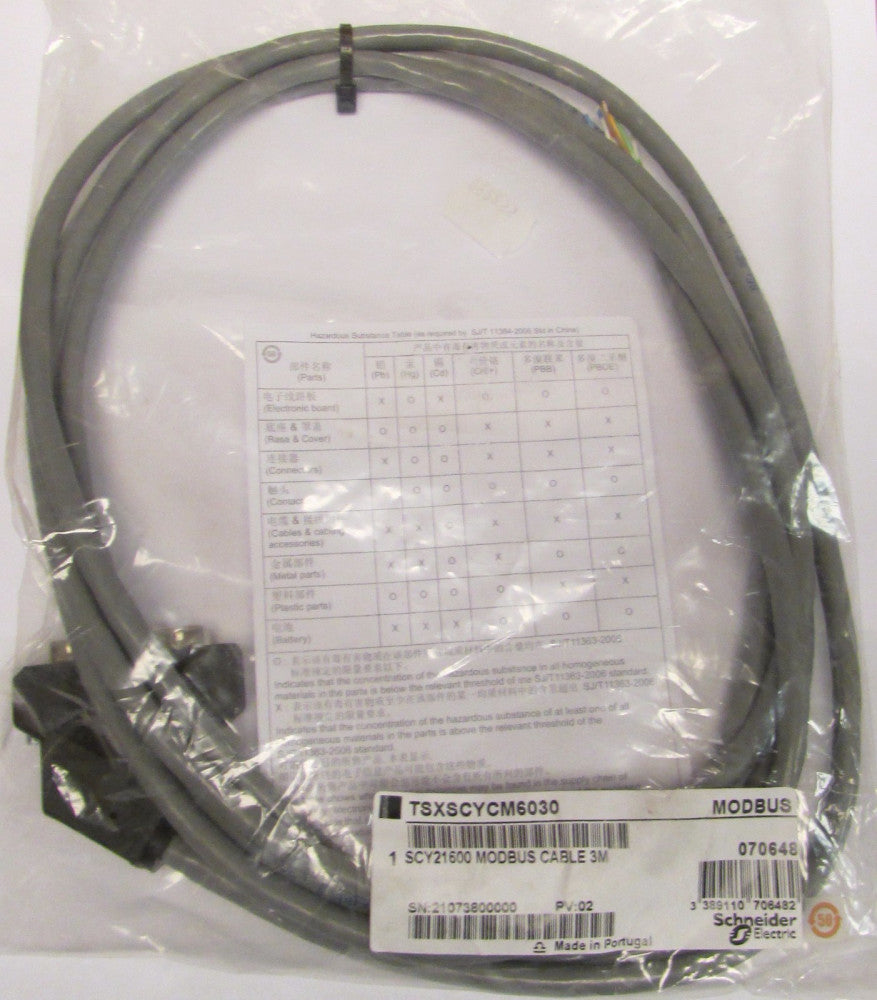 GROUPE SCHNEIDER TELEMECANIQUE MODICON TSX SCY CM6030 SCY21600 Cable 070648