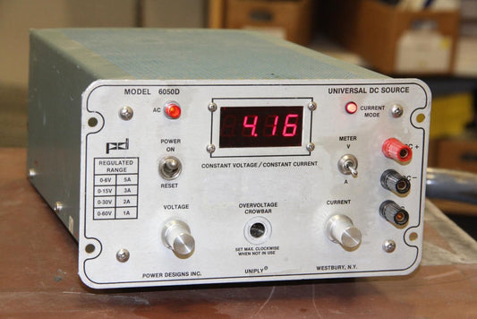 POWER DESIGNS INC. 6050D Universal DC Regulated Power Source