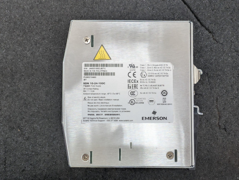 Used, Emerson, SDN10-24-100C, AC/DC DIN RAIL SUPPLY 24V 240W