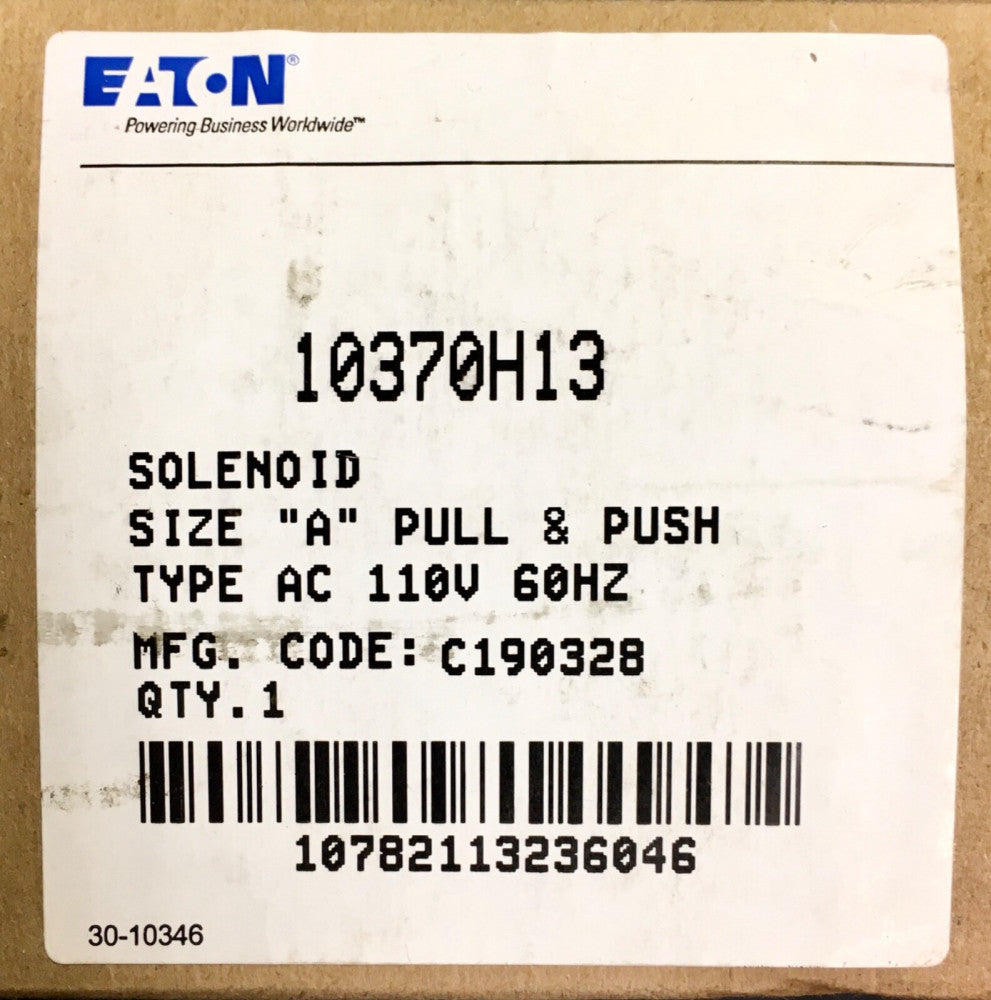EATON CUTLER HAMMER 10370H13A Size A 110 VAC 10370H13 Solenoid Push & Pull 60Hz