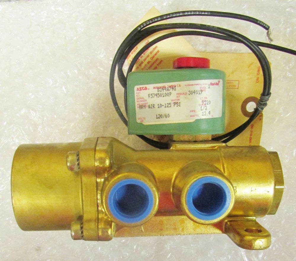 ASCO 8344A74V 110/120V 10-125 PSI F57450100P Red Hat Solenoid Valve