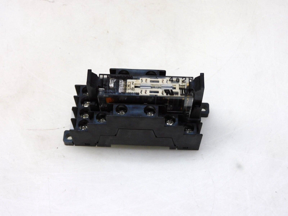 PANASONIC SFS4-DC24V POWER RELAY AG1S042 W/ BASE SFS6-SFD-R AG1S868