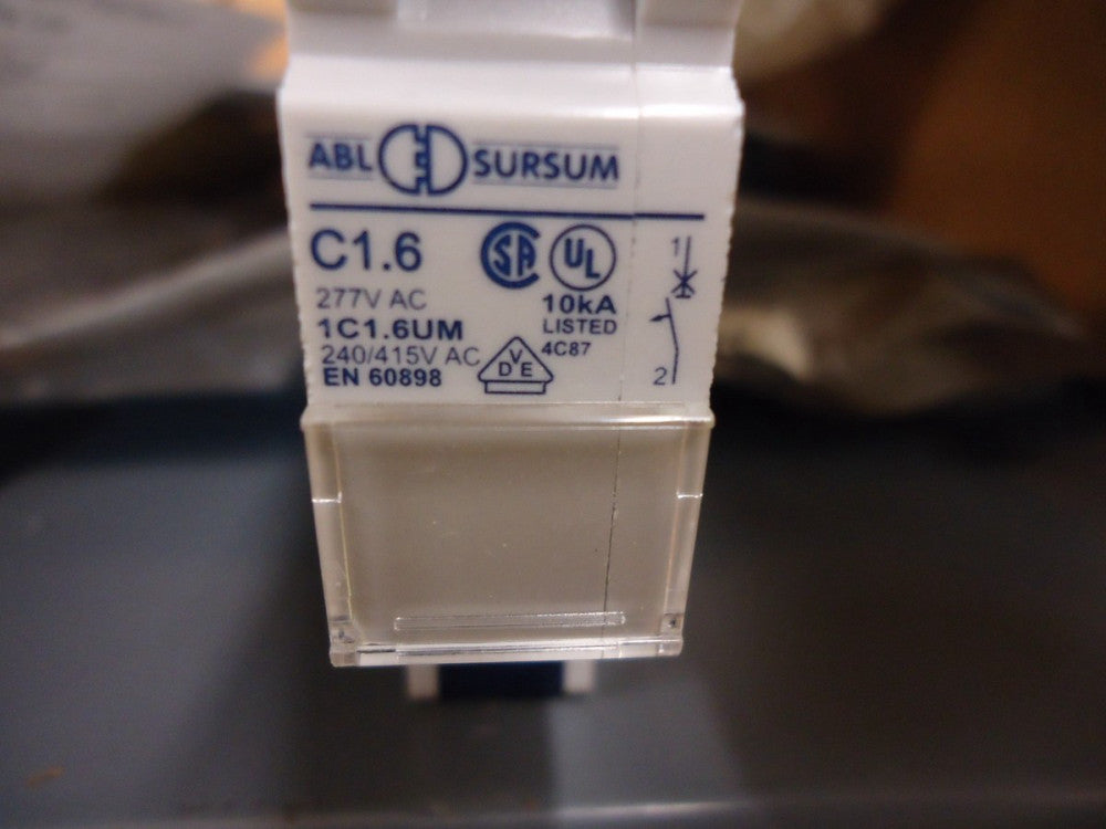 New, Altech, 1.6A MCB CCHAR 1PL 277VAC UL508, Circuit Break 1C1.6UM 