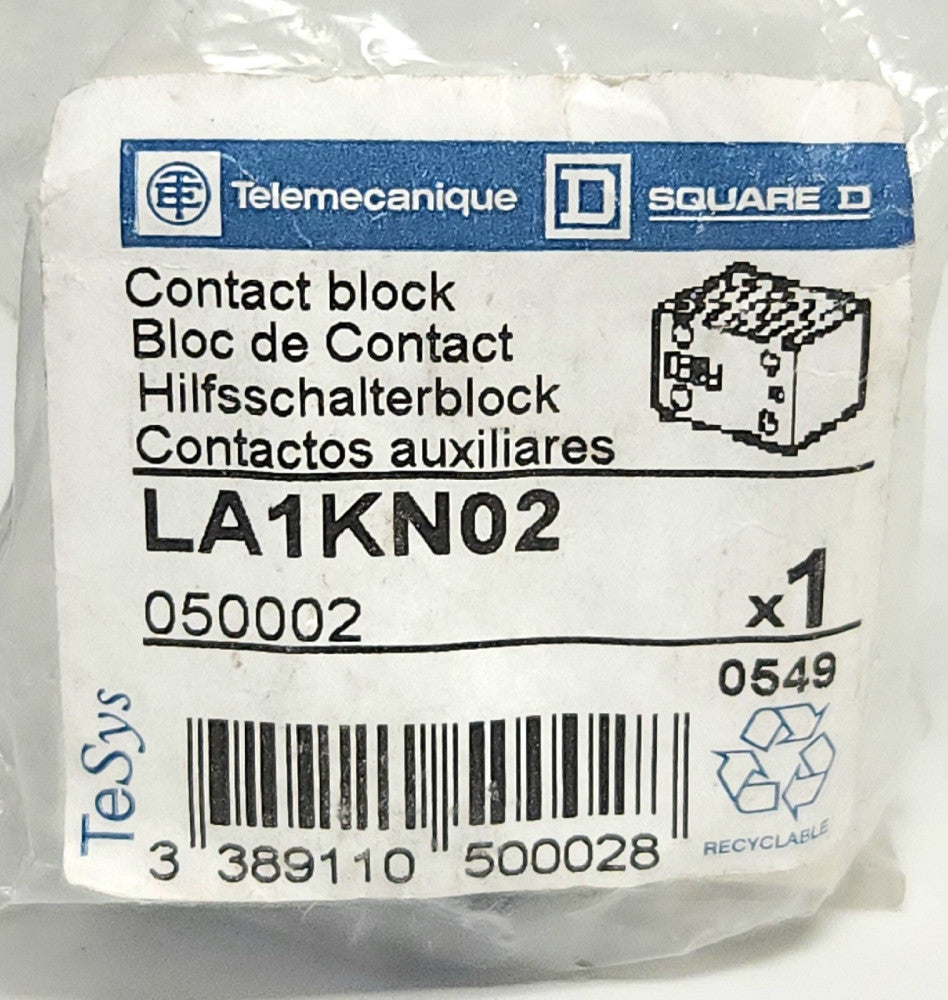 TELEMECANIQUE SQUARE D LA1KN02 2 NC Auxiliary Contact Block TeSys 050002