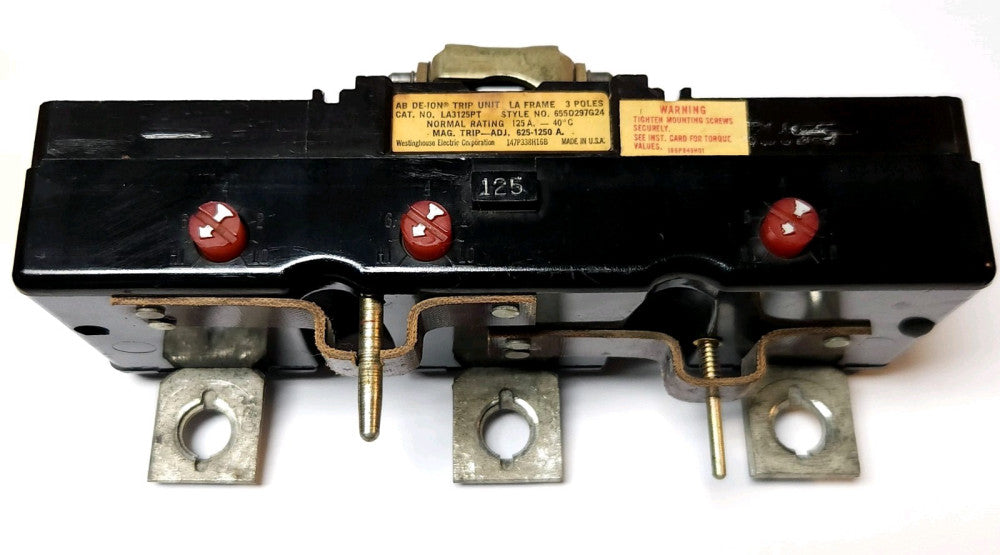 WESTINGHOUSE CUTLER HAMMER LA3125PT 125 AMP Type LA TRI-PAC Breaker TRIP Unit