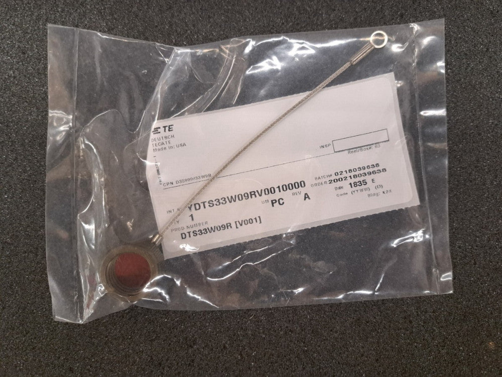 New, TE Connectivity, D38999/33W9R, SZ 9 METAL CAP W/CABLE OLIVE