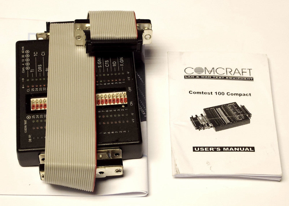 COMCRAFT COMTEST 100C COMTEST 100 RS232 Interface Test Module DB25 DB9 100 LED