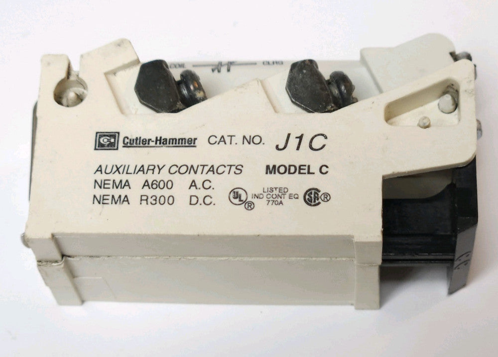 EATON CUTLER HAMMER J1C 2 NO 2 NC A200 V200 Auxiliary Contact Coil Clearing