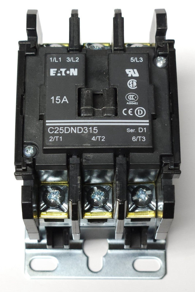 EATON C25DND315A 3 Pole 15 AMP 120 VAC C25DND315 Definite Purpose Contactor