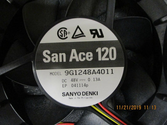 Sanyo Denki - 9G1248A4011 - FAN 120X25MM 48VDC RBLS TACH