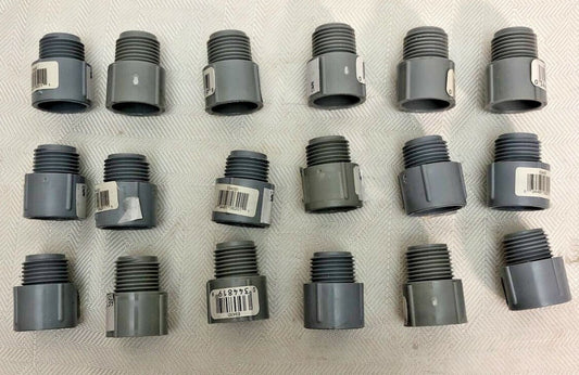 CARLON, Terminal Adapter, 1/2", E943D, PVC, LOT OF 18