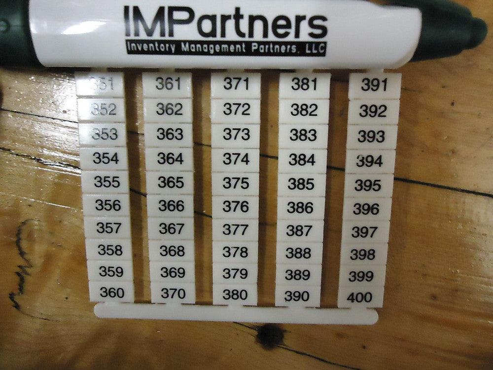 New, DINnectors, DN-L400, MARKING TAG (351-400) 6mm 500/PK FOR DN, Lot of 50