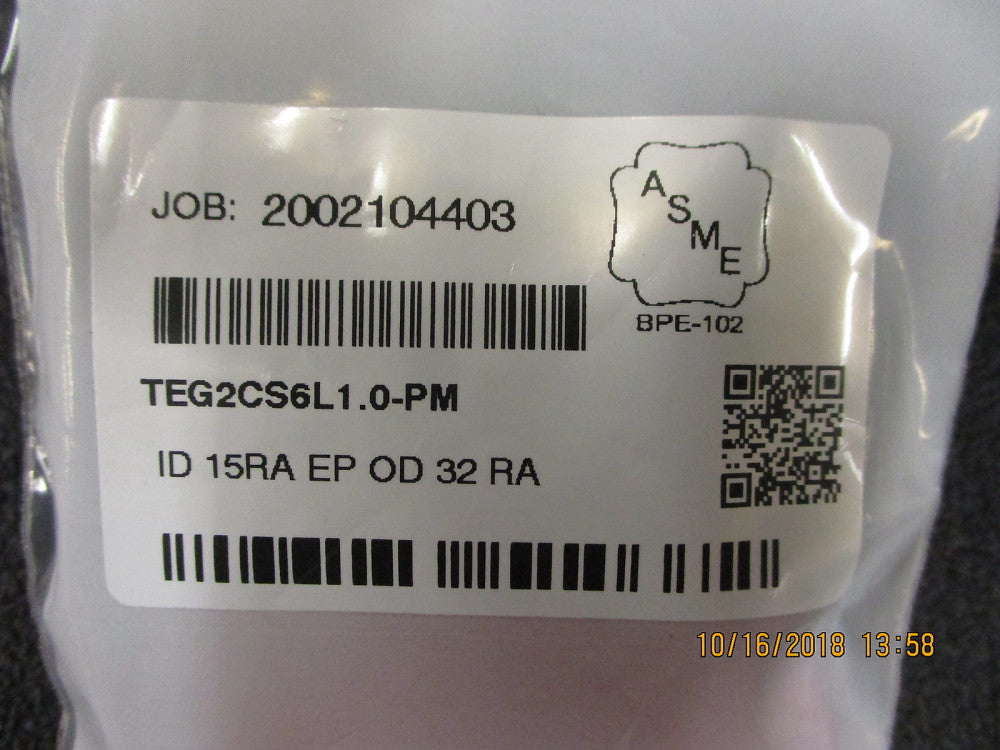 TEG2CS6L1.0-PM Maxpure BPE Series 1 Short Ferrule, T316L Stainless BRAND NEW!