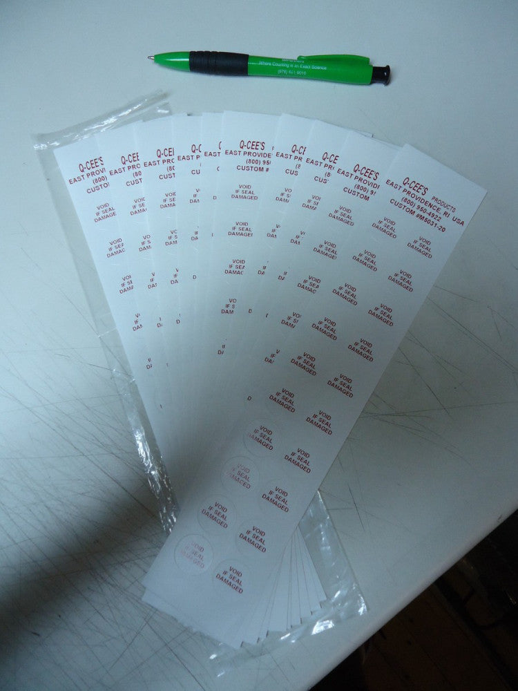 Q-Cee's M5031 VOID IF SEAL BROKEN Sticker. Brand New! 200 Pieces!