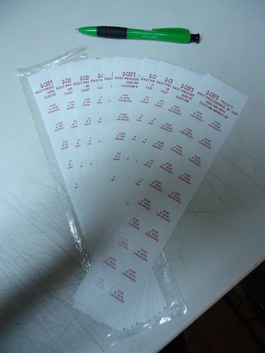 Q-Cee's M5031 VOID IF SEAL BROKEN Sticker. Brand New! 200 Pieces!