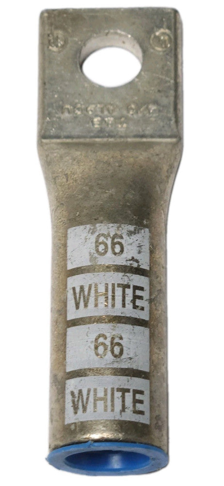 WHITE DIE 66 AL9CU 4/0 Aluminum CRIMP ON LUG Terminal ON LUG Terminal 1/2" Stud