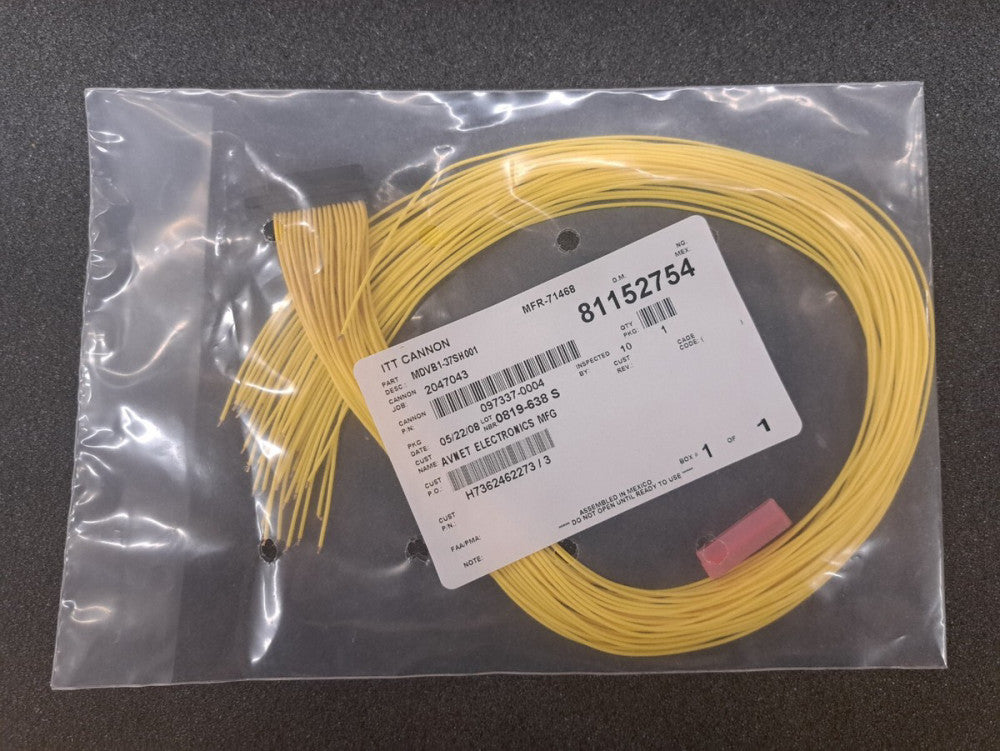 New, ITT Cannon, MDVB1-37SH001, D-SUB STANDARD CONNECTORS