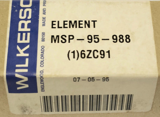 WILKERSON MSP 95 988 6ZC91 Coalescing Filter Element