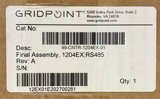 GRIDPOINT 99 CNTR 1204EX 01 EMS Meter MM1204EX 1204EX RS485 Multi Circuit Power