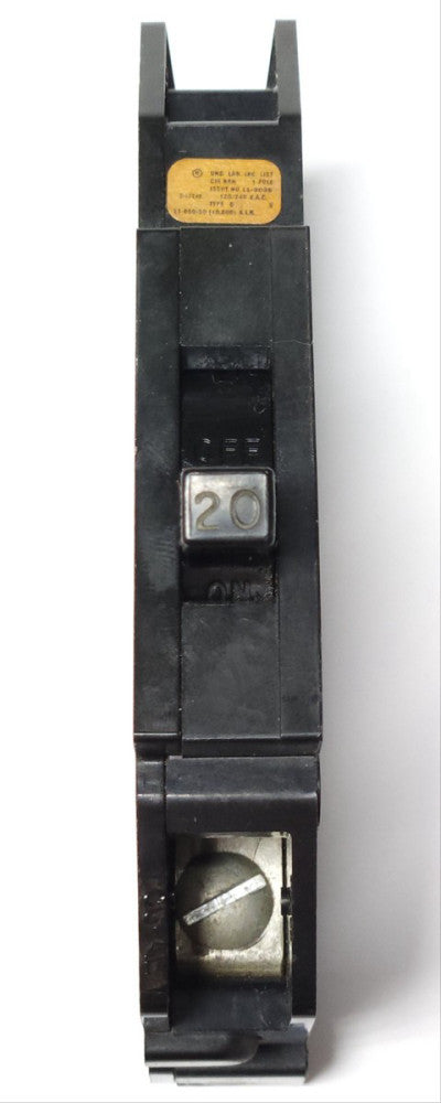 ZINSCO GTE SYLVANIA Q120 Single Pole 20 AMP Type QO Circuit Breaker