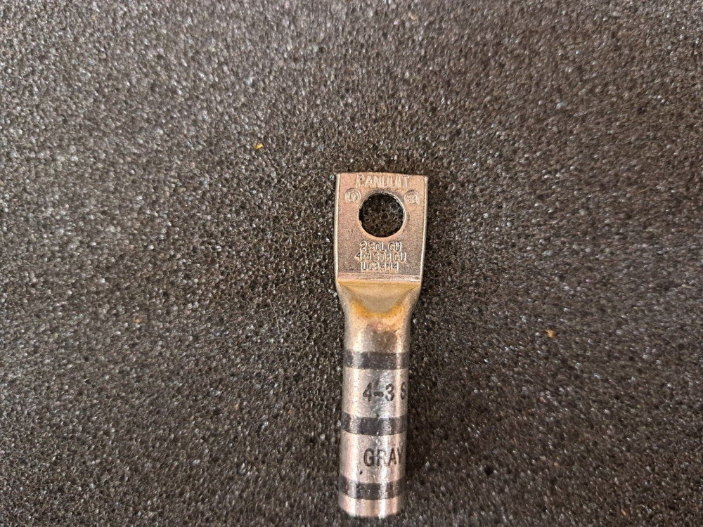 New, Panduit, LCB4-14-L, CONN TERM RECT TONG 4 AWG #1/4 - Sold as lots of 8pcs