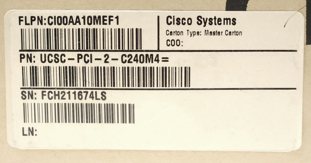 SEALED CISCO UCSC PCI 2 C240M4 Riser Card 3 Slot Bracket Holder Assembly