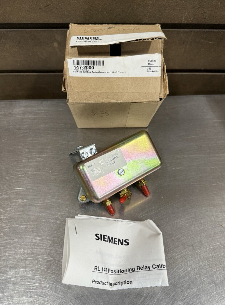 Siemens 147-2000 Powers Positioning Relay - New
