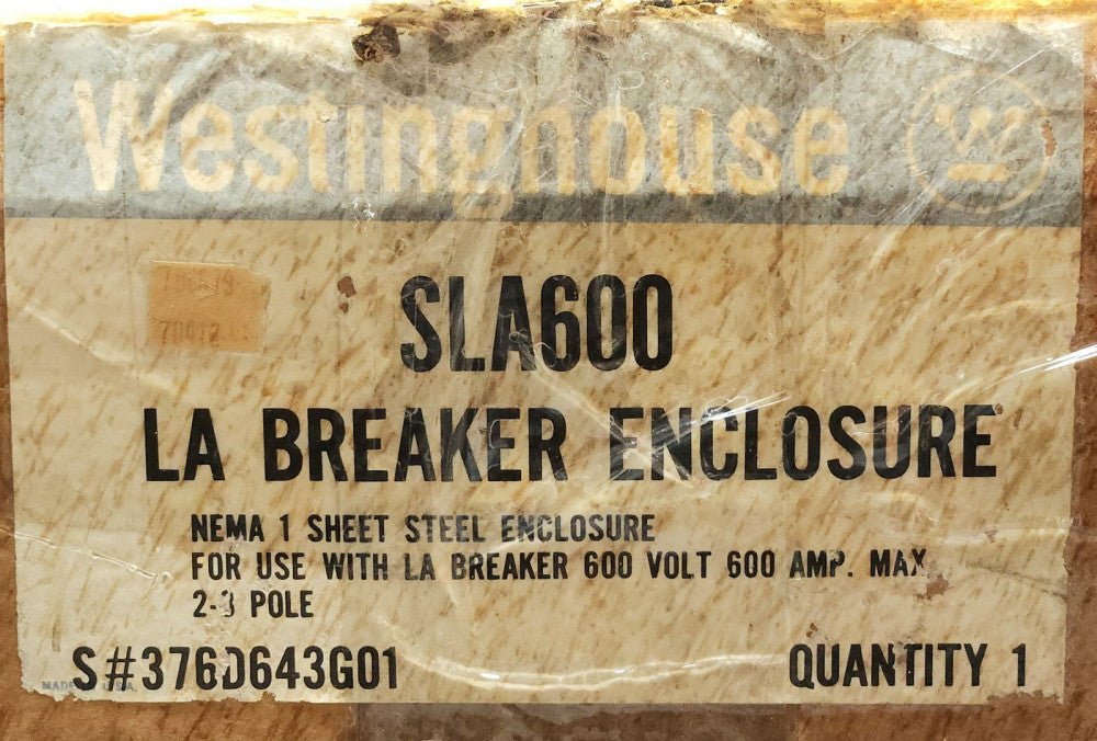 WESTINGHOUSE CUTLER HAMMER SLA-600 SLA600 Circuit Breaker Enclosure Type LA HLA