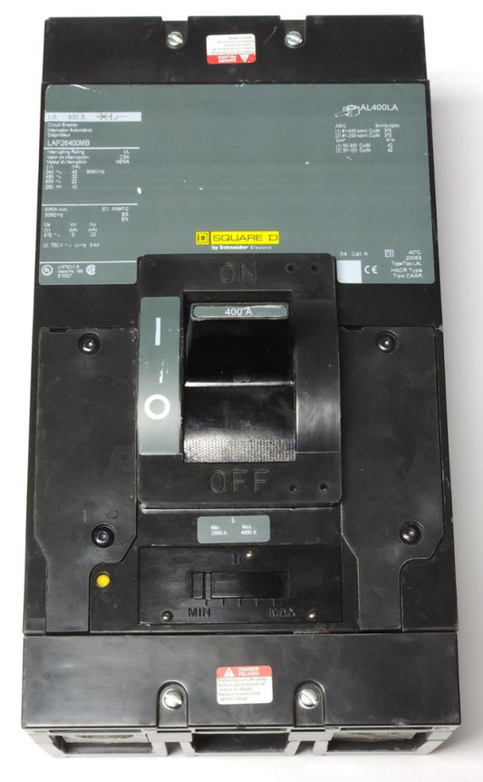 SQUARE D LAP26400MB 2 Pole 400 AMP Type LA 400 A Circuit Breaker 240 480 600 VAC