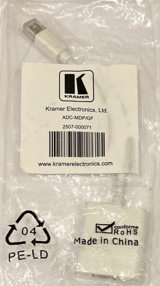 KRAMER ELECTRONICS ADC MDP GF 2507 000071 Mini Display Port to VGA Adapter