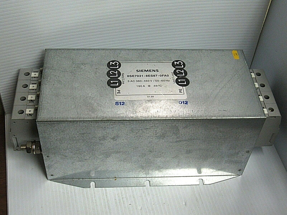 SIEMENS SUPPRESSION FILTER 6SE7031-8ES87-0FA0 6SE70318ES870FA0 380/460V - USED