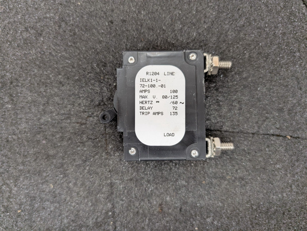 New, Airpax, IELK-1-72-100.-01, CIR BRKR 100A 240VAC 80VDC