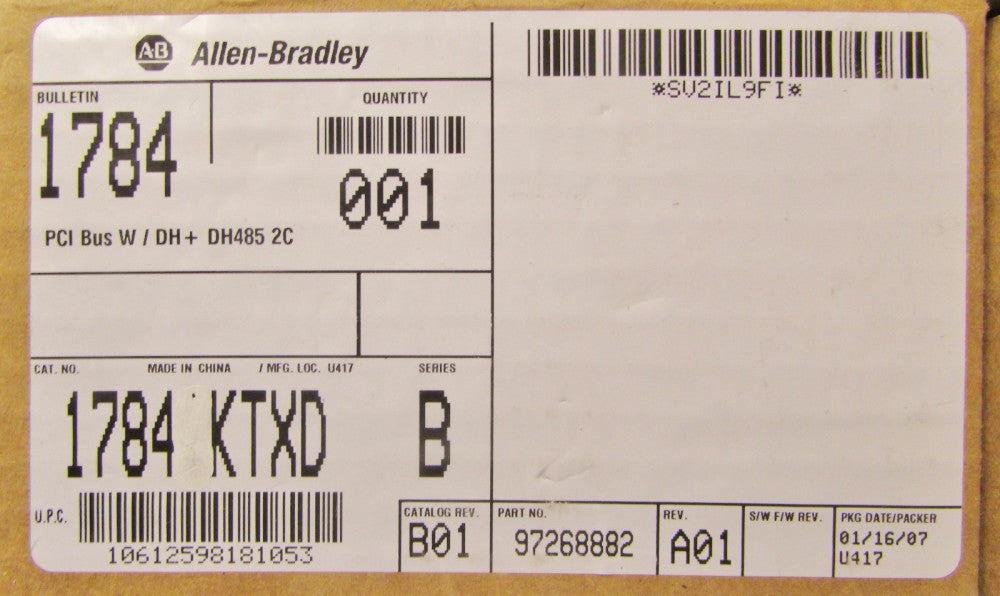 ALLEN BRADLEY 1784 KTXD PCI Bus W DH + DH485 2C Communication Module 