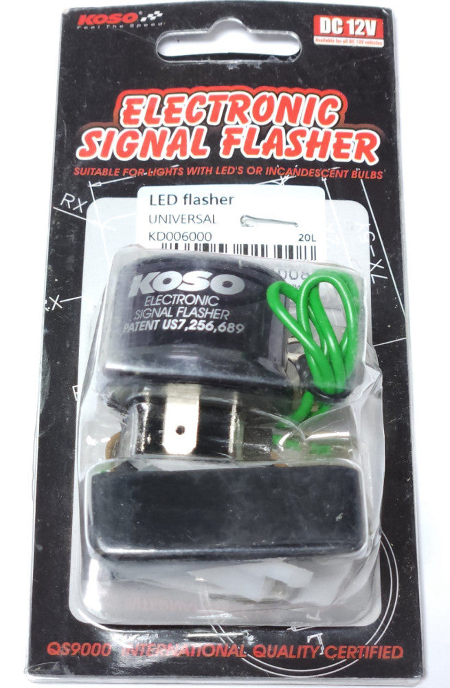 KOSO KD006000 Electric Signal Flasher 12 VDC LED Flasher Universal