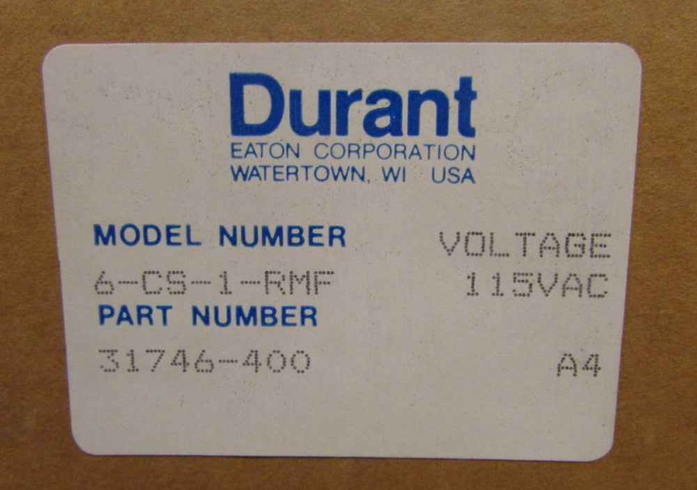 EATON DURANT 31746 400 Model 6 CS 1 RMF Electronic Counter 6-CS-1-RMF